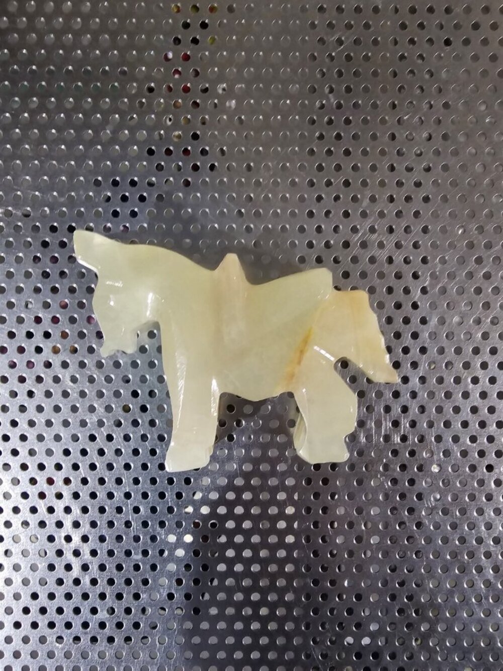 White Onyx Carved Donkey Figure Fingurine Vintage - Picture 2 of 5